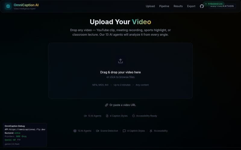 OmniCaption AI screenshot